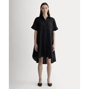 Everlane Women's Daytripper Dress in Linen in Black, Size Extra Large